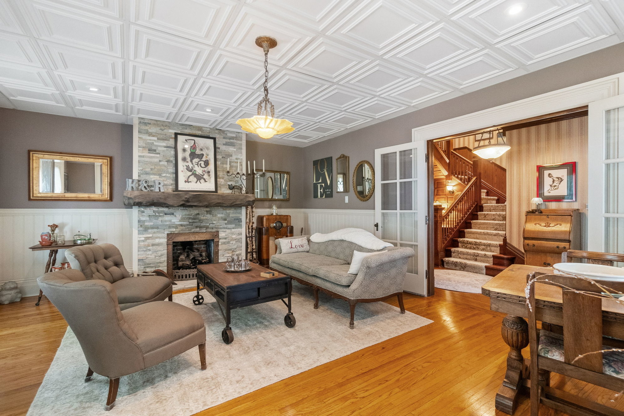 Historic Old World Charm and Character Abounds in this Beautiful Cedar Falls Home